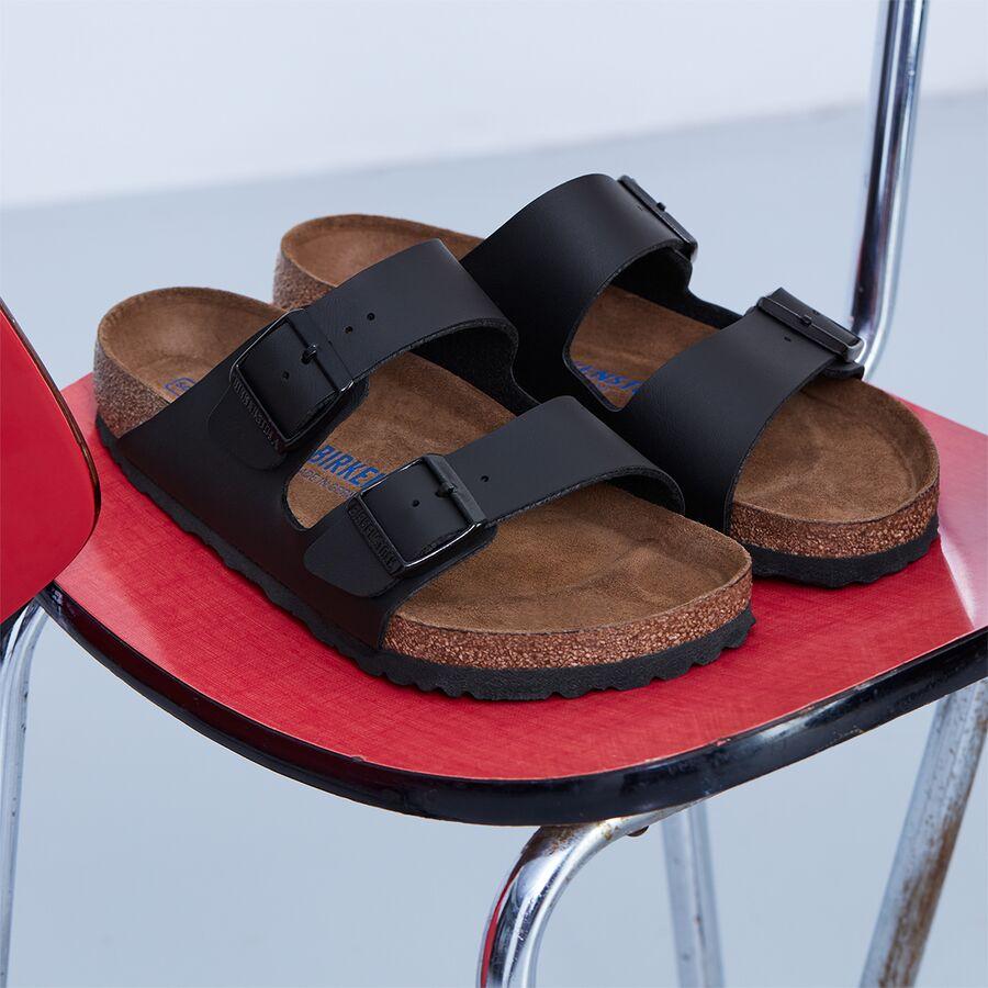 Birkenstock Arizona Soft Footbed Sandal - Women's Black Birko-flor