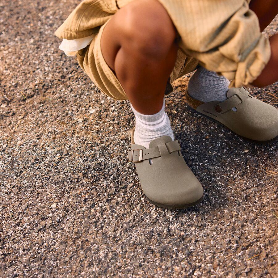 Birkenstock Boston Clog - Kids' Stone Birkibuc
