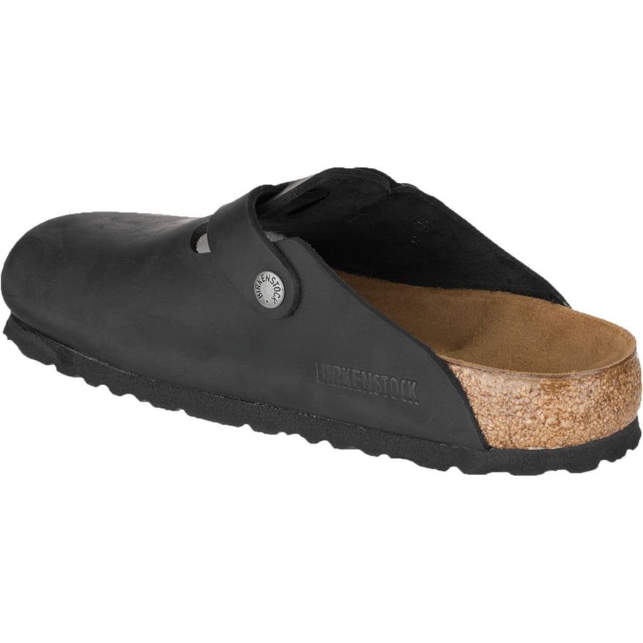 Birkenstock Boston Leather Clog - Men's Black Oiled Leather