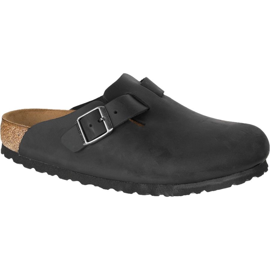 Birkenstock Boston Leather Clog - Men's Black Oiled Leather