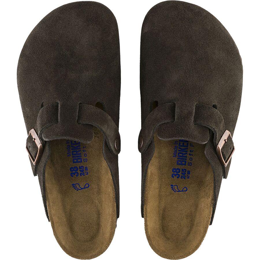Birkenstock Boston Soft Footbed Suede Clog - Men's Mocha Suede