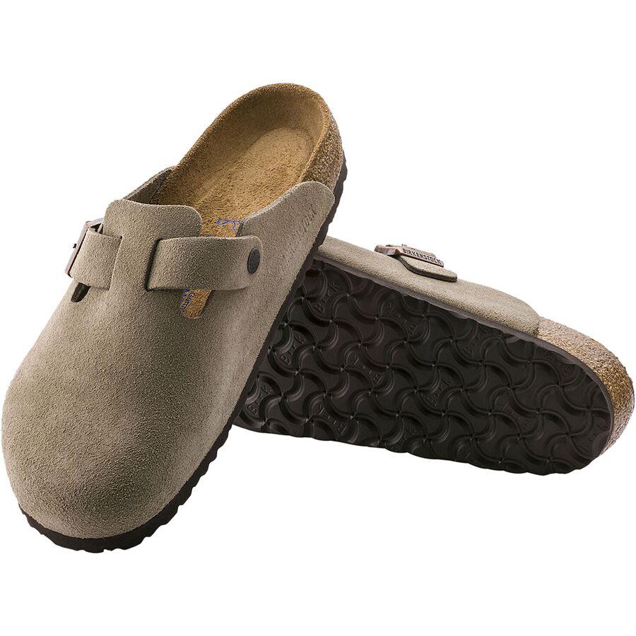 Birkenstock Boston Soft Footbed Suede Clog - Women's Taupe Suede