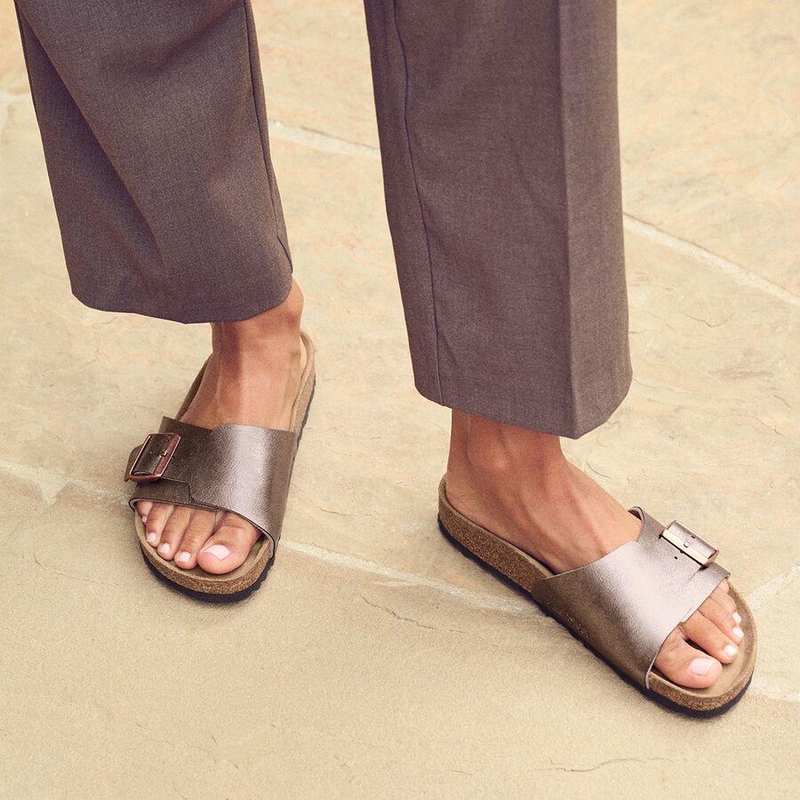 Birkenstock Catalina Narrow Sandal - Women's Graceful Taupe Birko-Flor