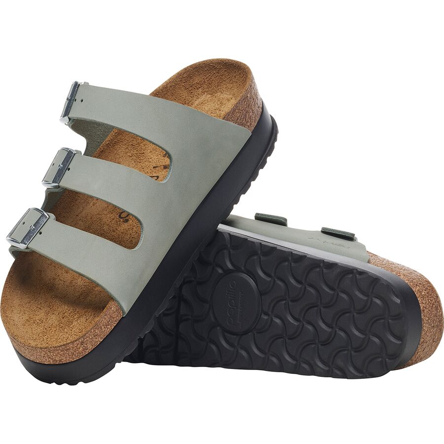 Birkenstock Florida III Platform Narrow Sandal - Women's Pure Sage Nubuck
