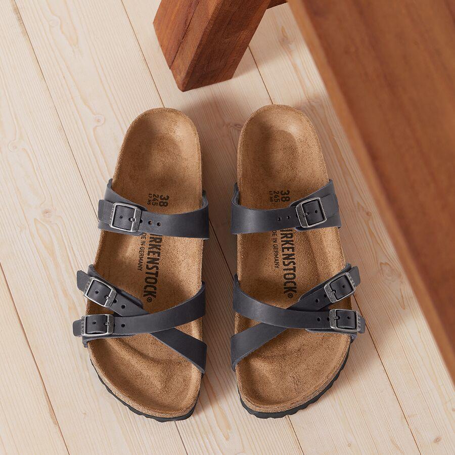 Birkenstock Franca Sandal - Women's Black Oiled Leather