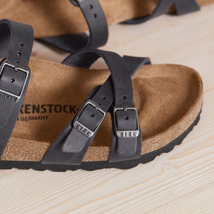 Birkenstock Franca Sandal - Women's Black Oiled Leather