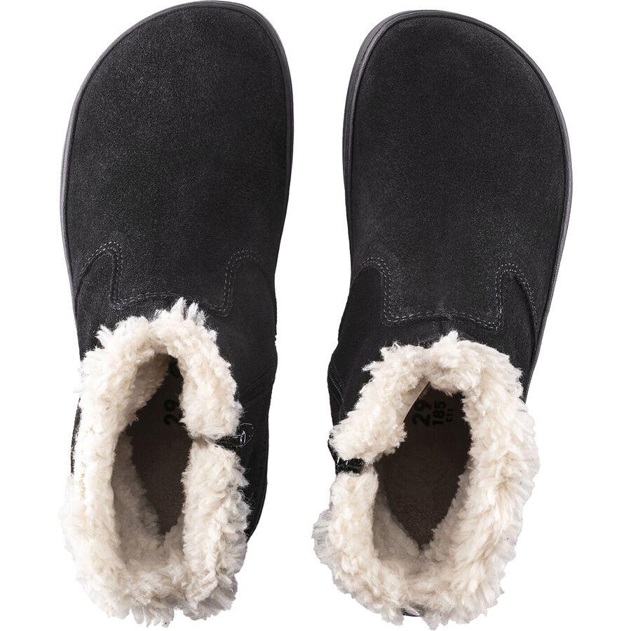 Birkenstock Lille Suede Boot - Kids' Suede/Fleece/Black/Natural