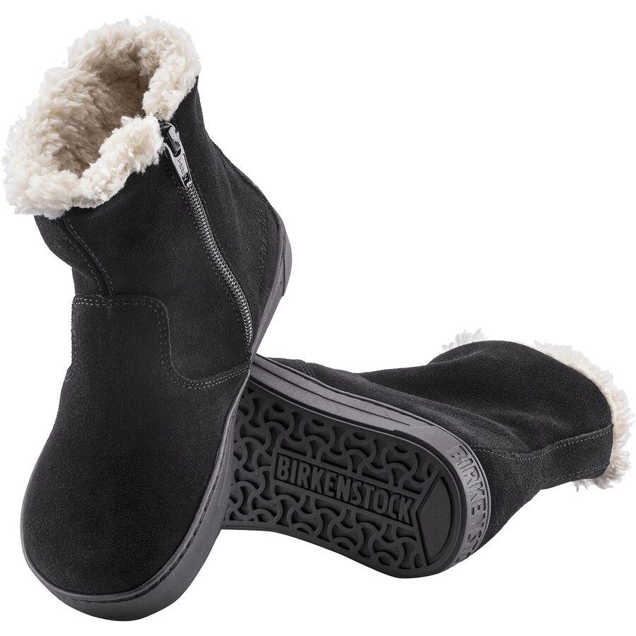 Birkenstock Lille Suede Boot - Kids' Suede/Fleece/Black/Natural