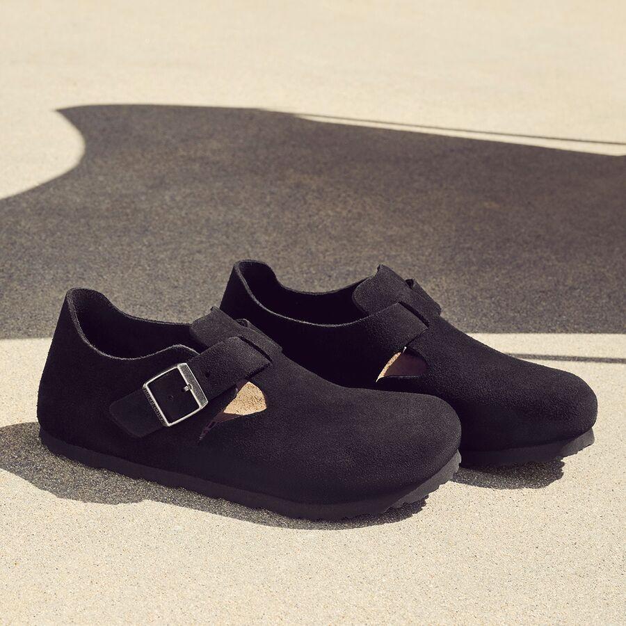 Birkenstock London Suede Shoe - Men's Black Suede