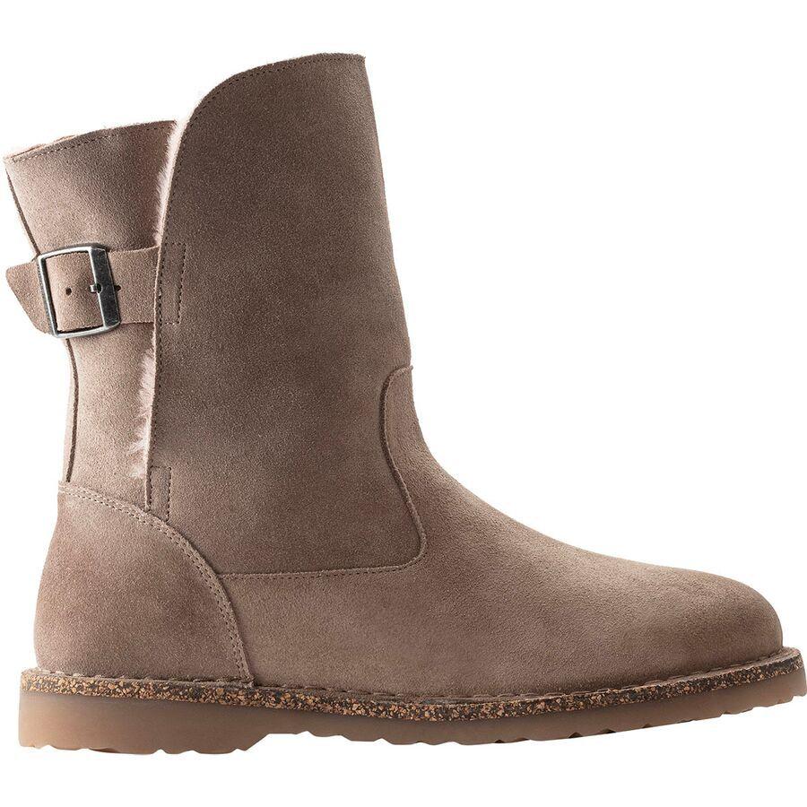 Birkenstock Upsalla Shearling Boot - Women's Suede/Shearling/Gray Taupe/Soft Pink