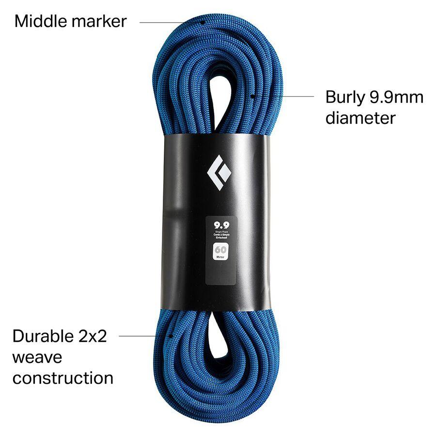 Black Diamond 9.9 Climbing Rope Dual Blue