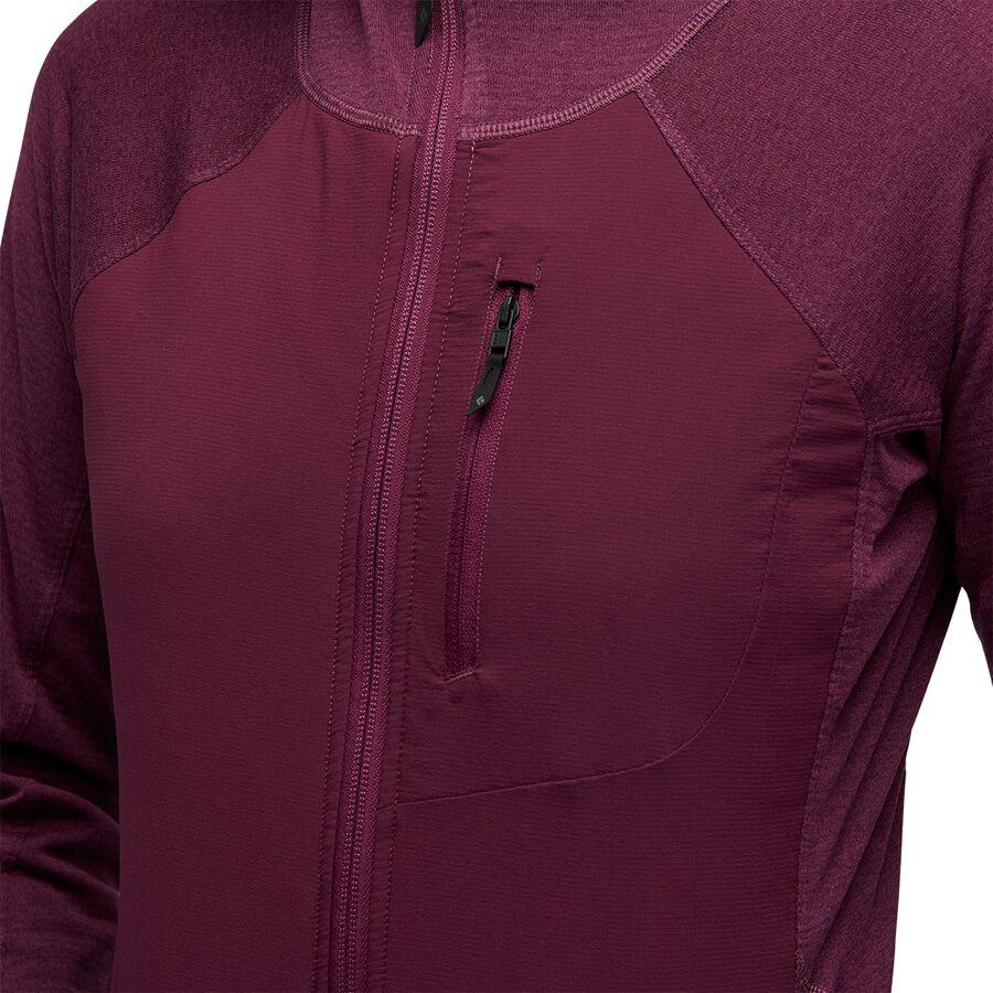 Black Diamond Coefficient LT Hybrid Hoodie - Women's Blackberry