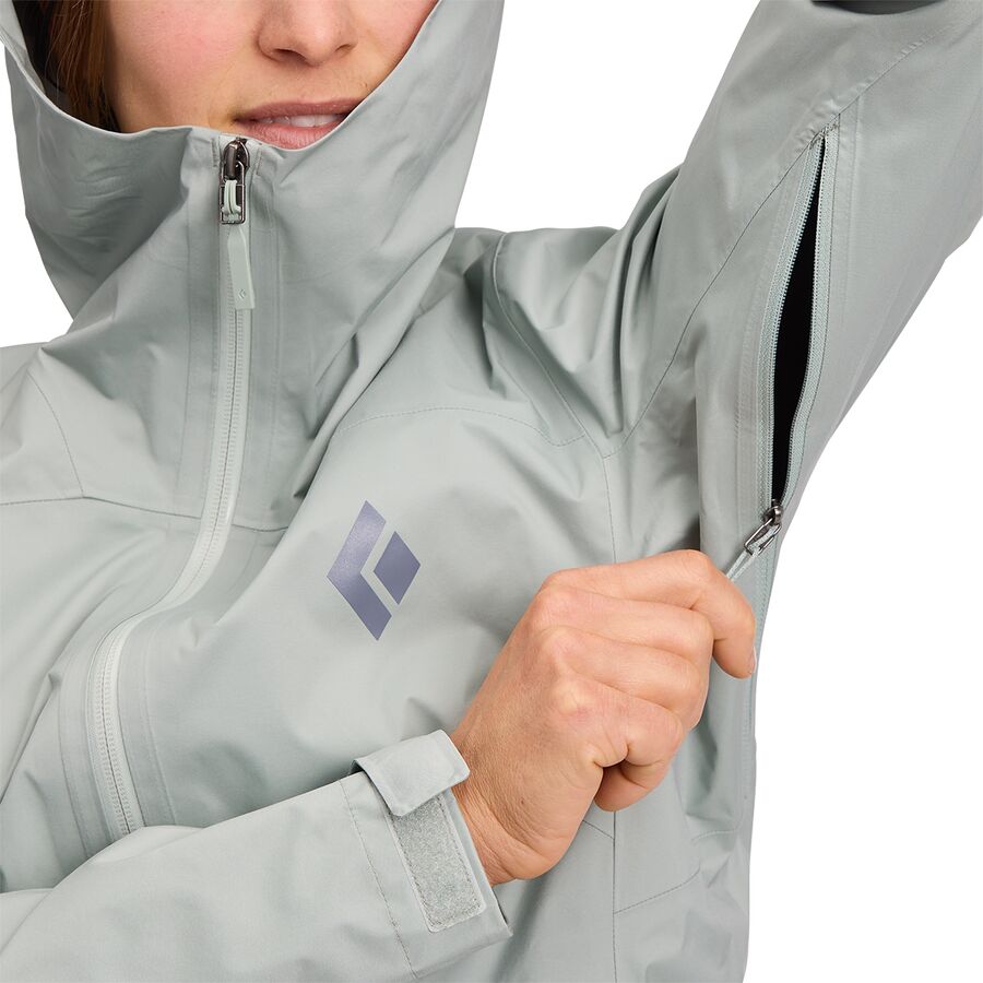 Black Diamond Fineline Stretch Rain Shell - Women's Agave