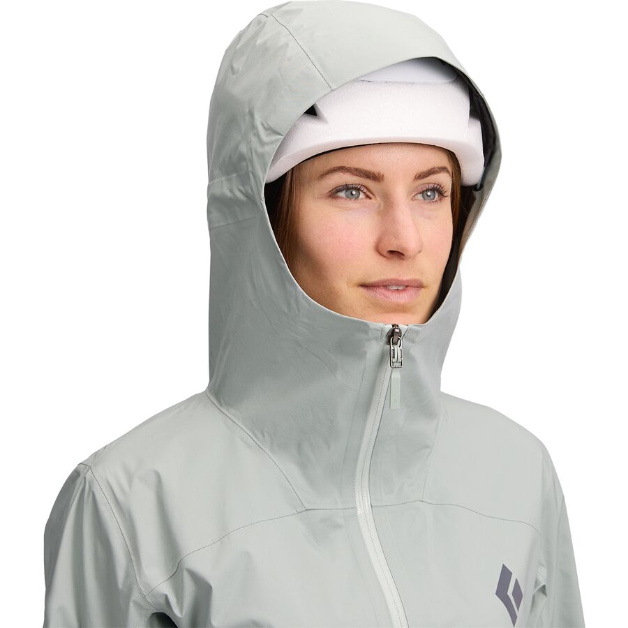 Black Diamond Fineline Stretch Rain Shell - Women's Agave