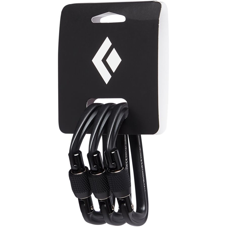 Black Diamond HotForge Screwgate Carabiner - 3 Pack Black