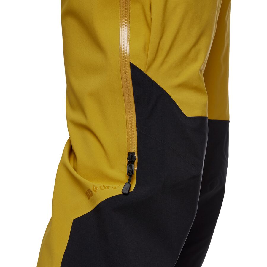 Black Diamond Recon Stretch Bib Pant - Men's Amber/Black