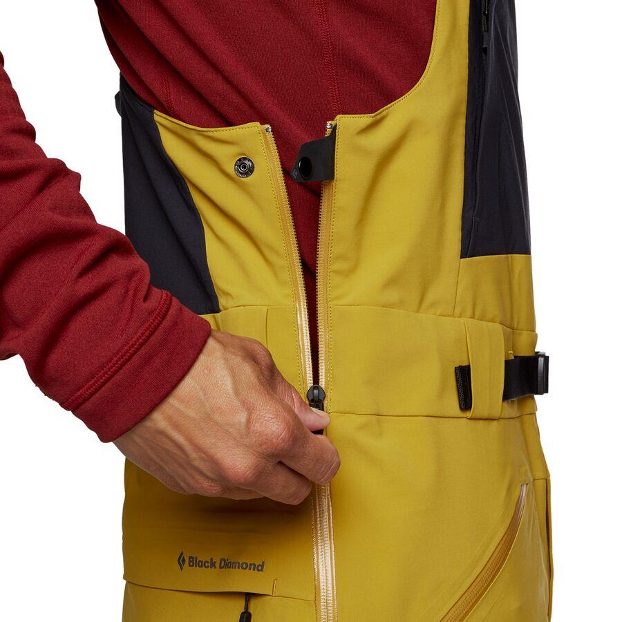Black Diamond Recon Stretch Bib Pant - Men's Amber/Black