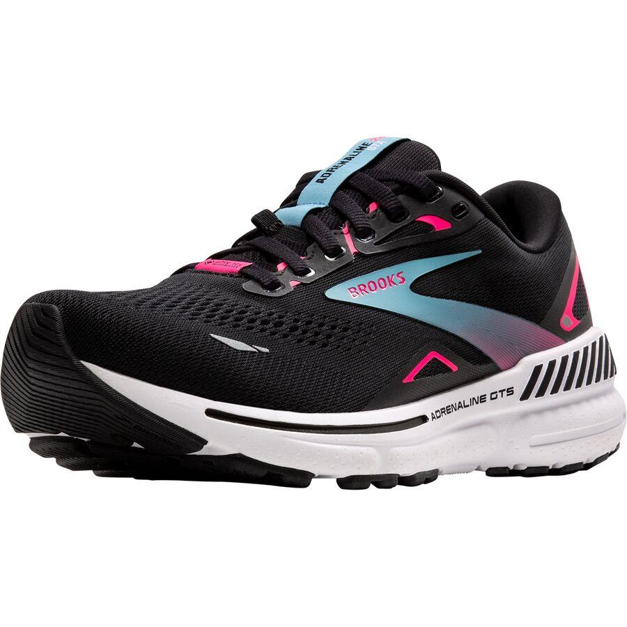 Brooks Adrenaline GTS 23 GTX Running Shoe - Women's Black/Knockout Pink/Aqua