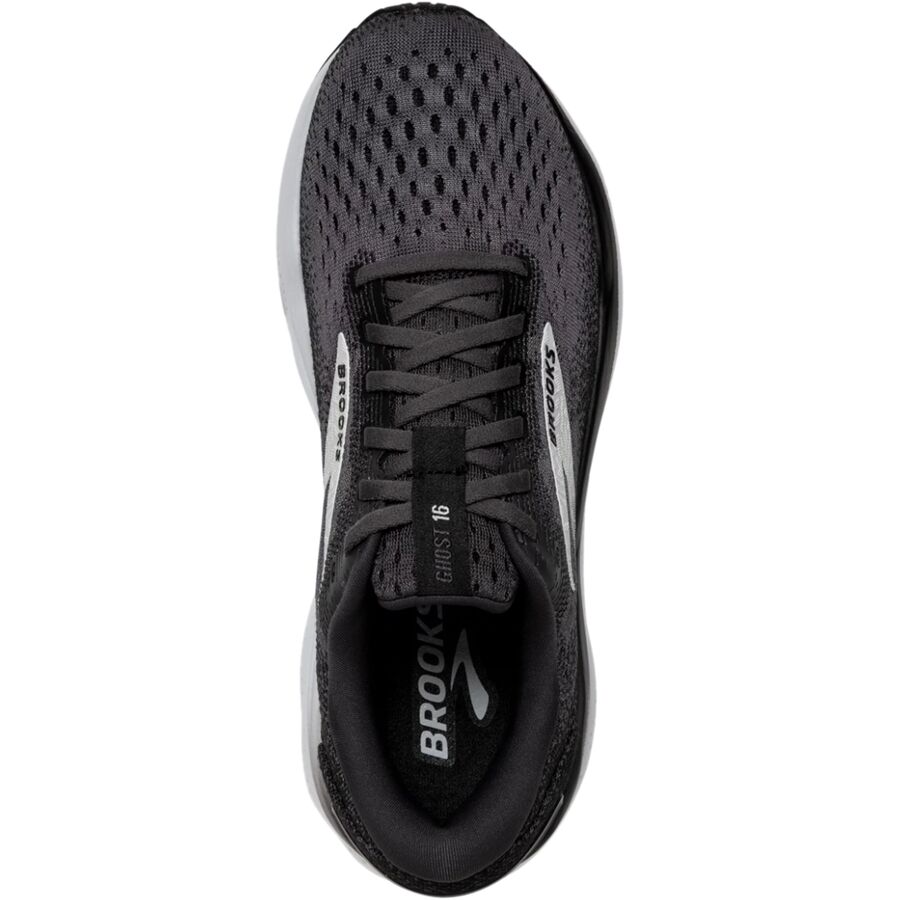 Brooks Ghost 16 Shoe - Men's Black/Grey/White