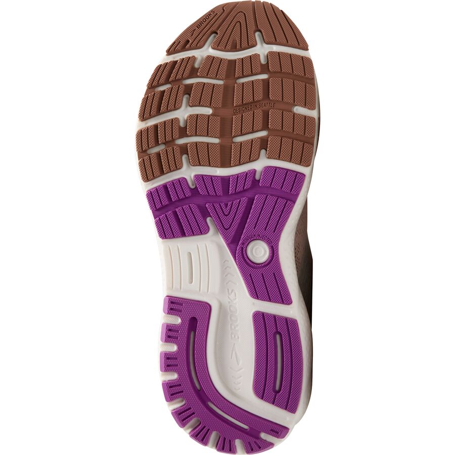 Brooks Ghost 16 Shoe - Women's Almond Peach/Coconut/Purple
