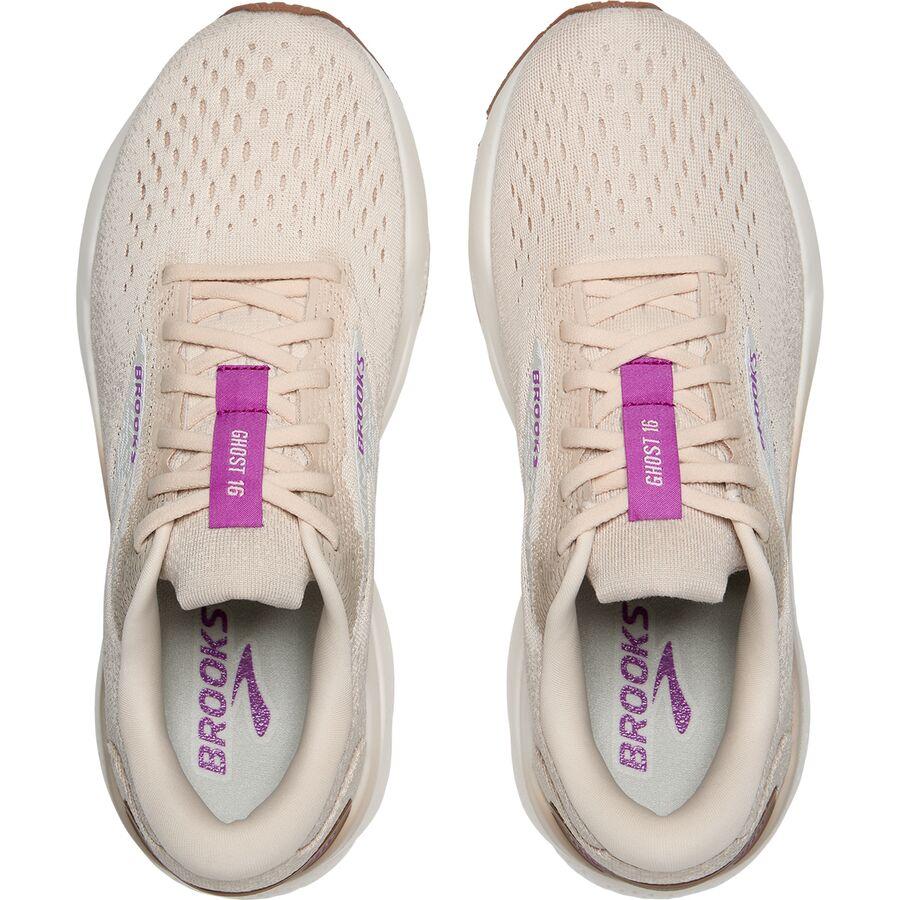 Brooks Ghost 16 Shoe - Women's Almond Peach/Coconut/Purple