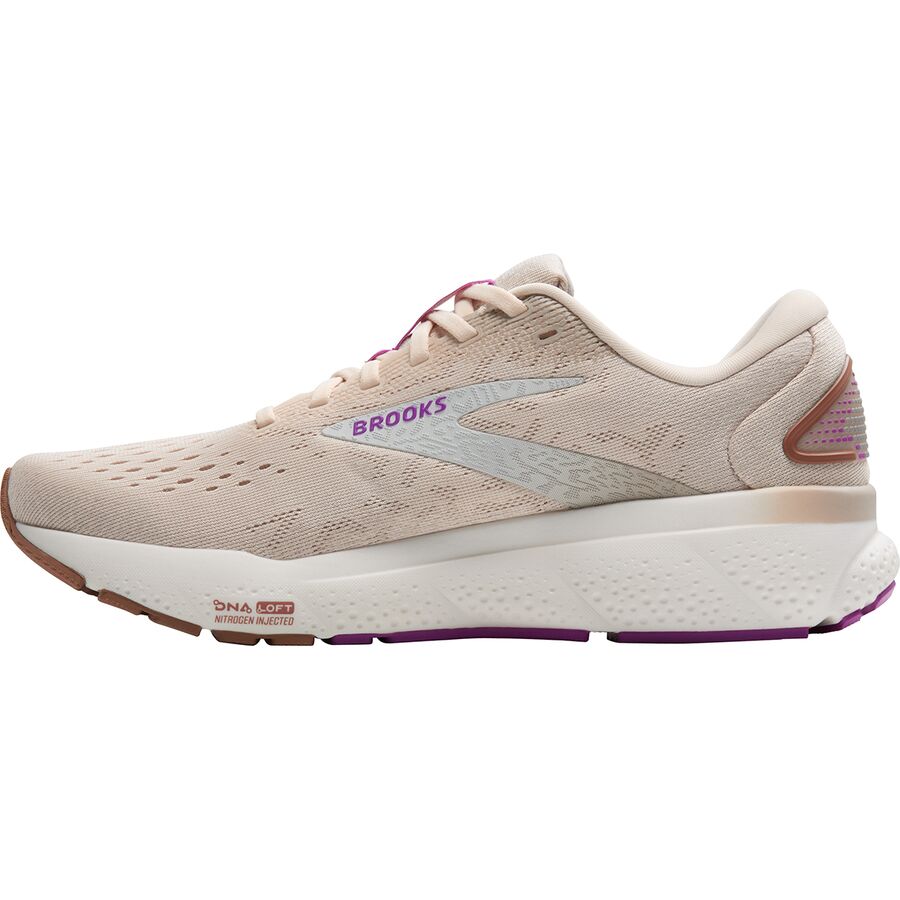 Brooks Ghost 16 Shoe - Women's Almond Peach/Coconut/Purple