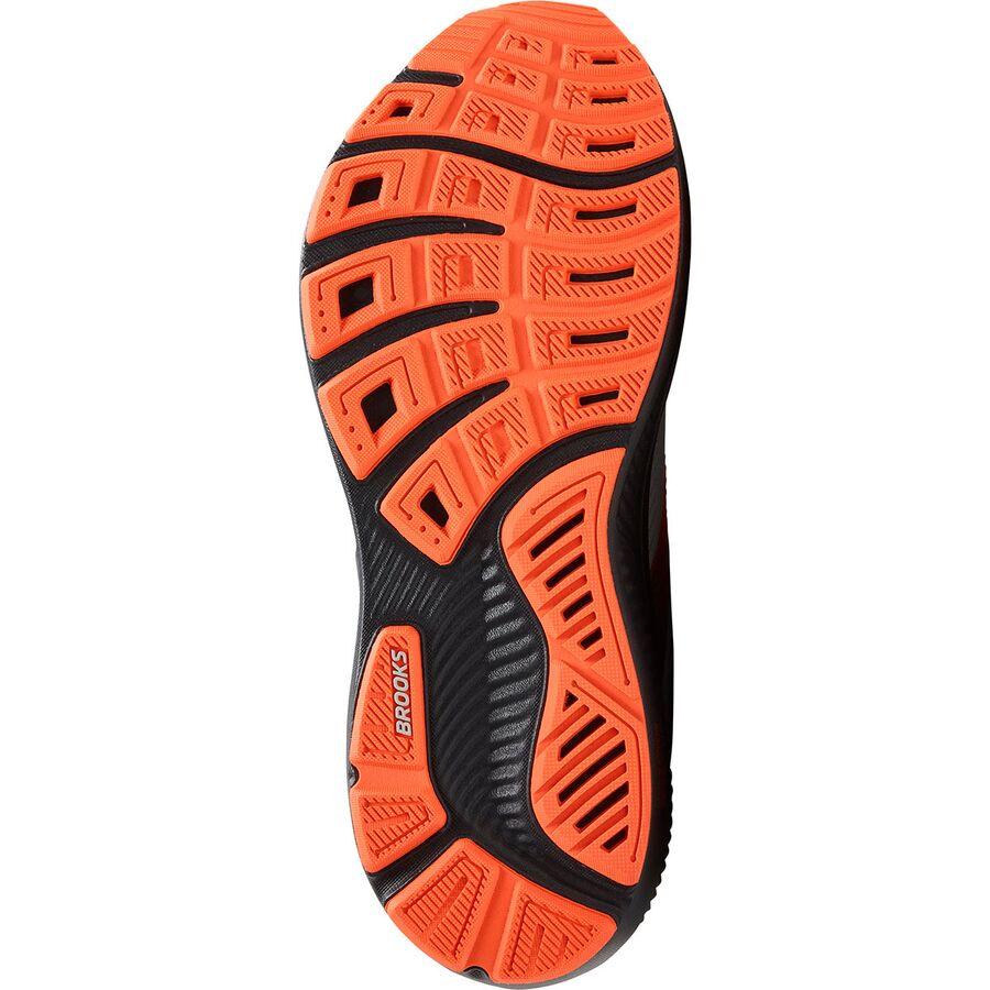 Brooks Ghost 17 Wide Running Shoe - Men's Oyster Mushroom/Orange/Ebony