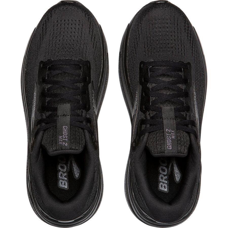 Brooks Ghost Max 2 Wide Running Shoe - Men's Black/Black/Ebony