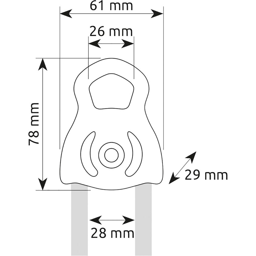 CAMP USA Tethys Small Mobile Pulley Red