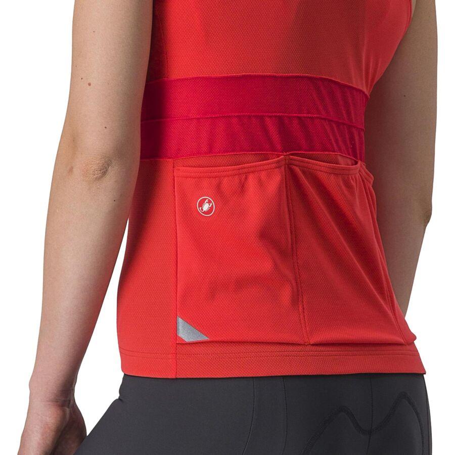Castelli Anima 4 Sleeveless Jersey - Women's Hibiscus/Soft Orange