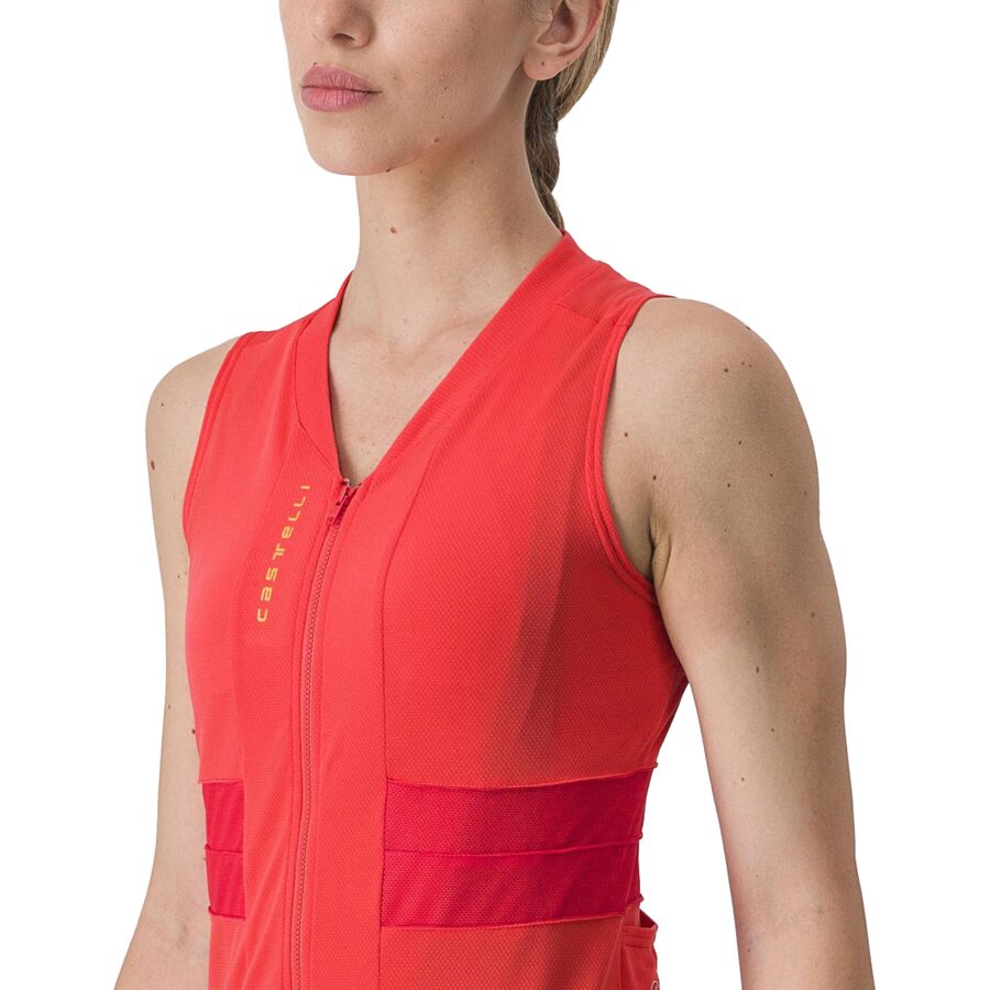 Castelli Anima 4 Sleeveless Jersey - Women's Hibiscus/Soft Orange
