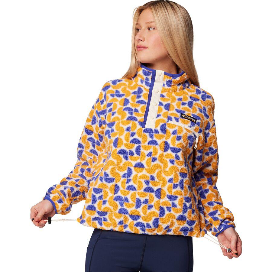 Columbia Helvetia II Printed Cropped 1/2-Snap Pullover - Women's Sunstone Retroscape