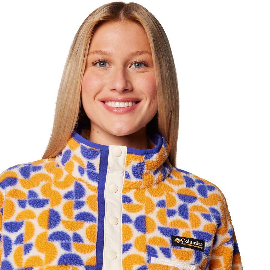 Columbia Helvetia II Printed Cropped 1/2-Snap Pullover - Women's Sunstone Retroscape