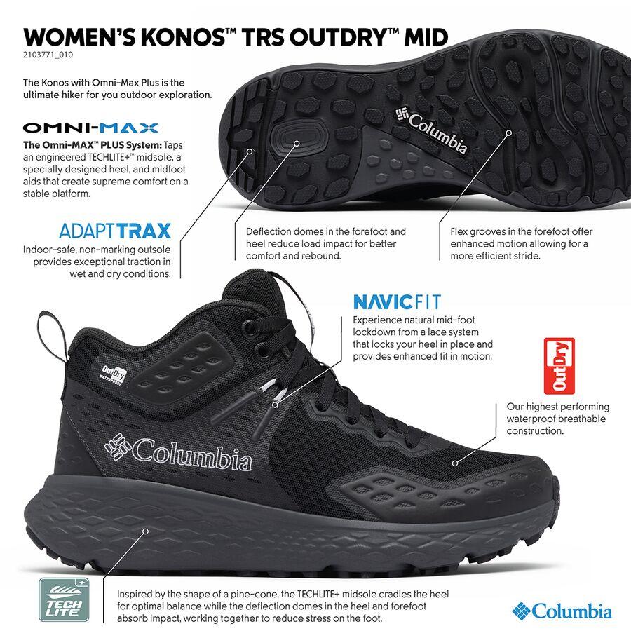Columbia Konos TRS Outdry Mid Hiking Boot - Women's Black/Shark