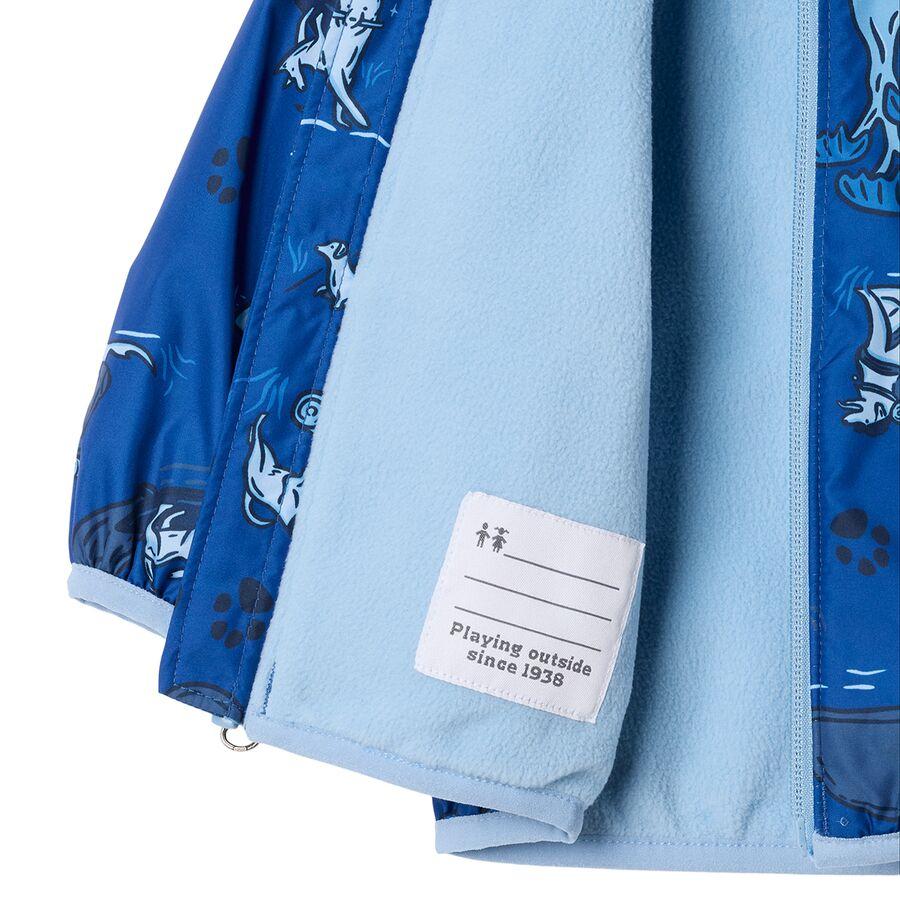 Columbia Mini Pixel Grabber III Wind Jacket - Toddler Boys' Mountain Blue Trail Tails