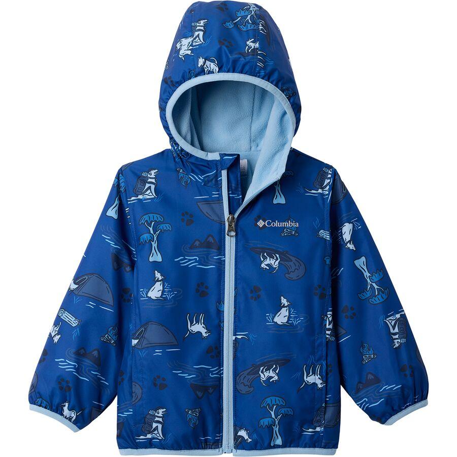 Columbia Mini Pixel Grabber III Wind Jacket - Toddler Boys' Mountain Blue Trail Tails