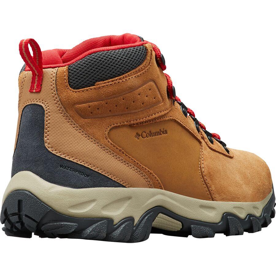 Columbia Newton Ridge Plus II Suede WP Hiking Boot - Men's Elk/Mountain Red2