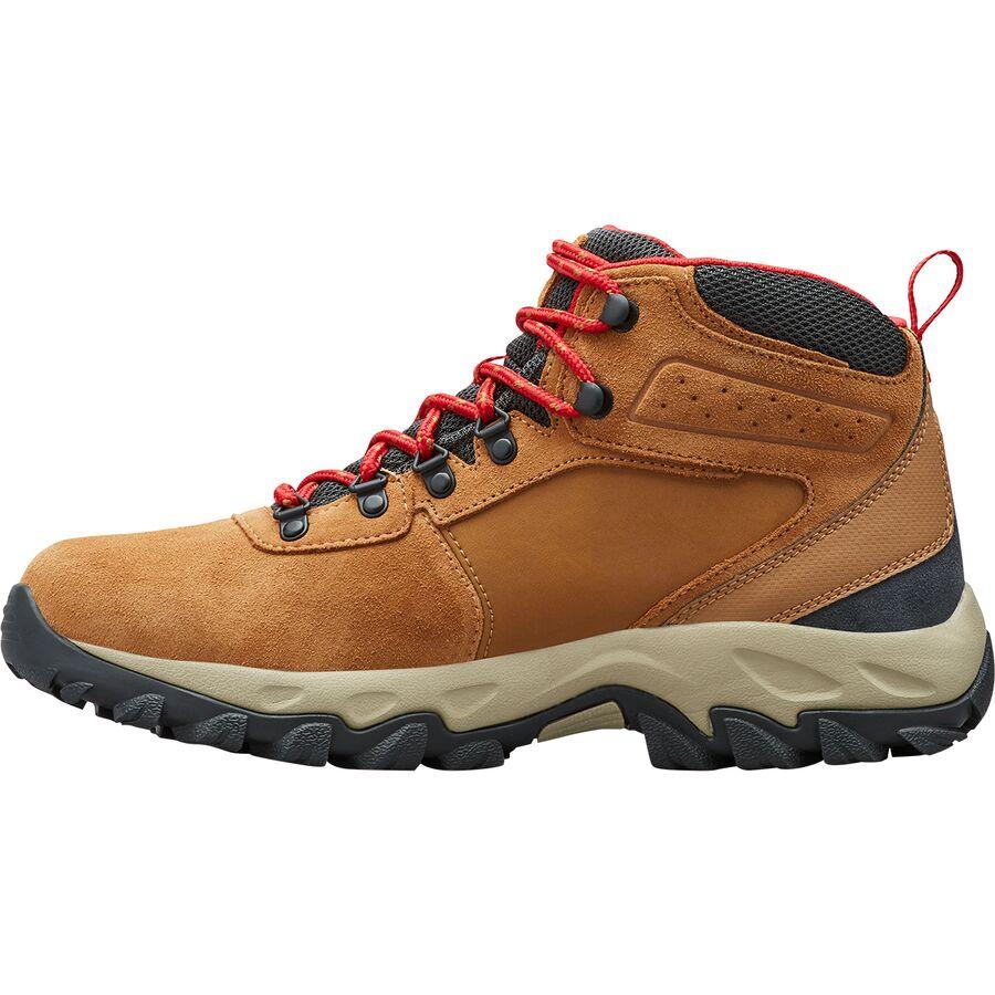 Columbia Newton Ridge Plus II Suede WP Hiking Boot - Men's Elk/Mountain Red2