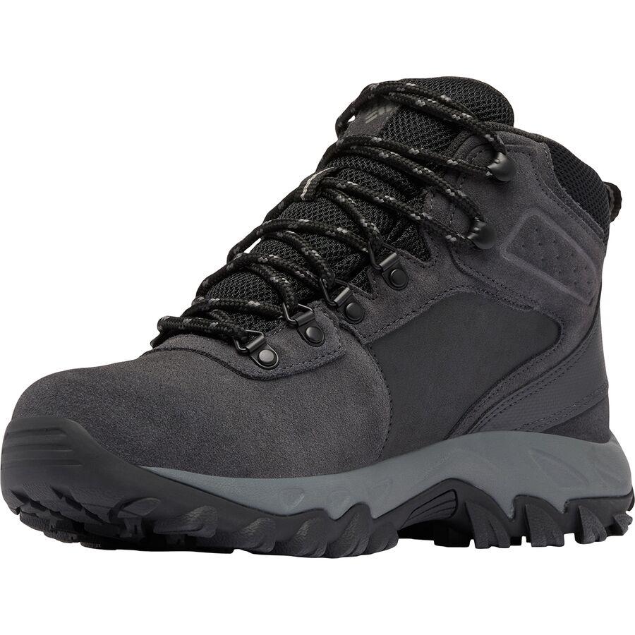 Columbia Newton Ridge Plus II Suede WP Wide Hiking Boot - Men's Shark/Black2