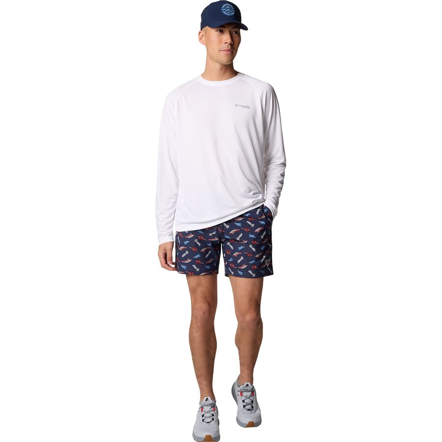 Columbia PFG Rambler Printed 6in Water Short - Men's Nocturnal Fly Pride