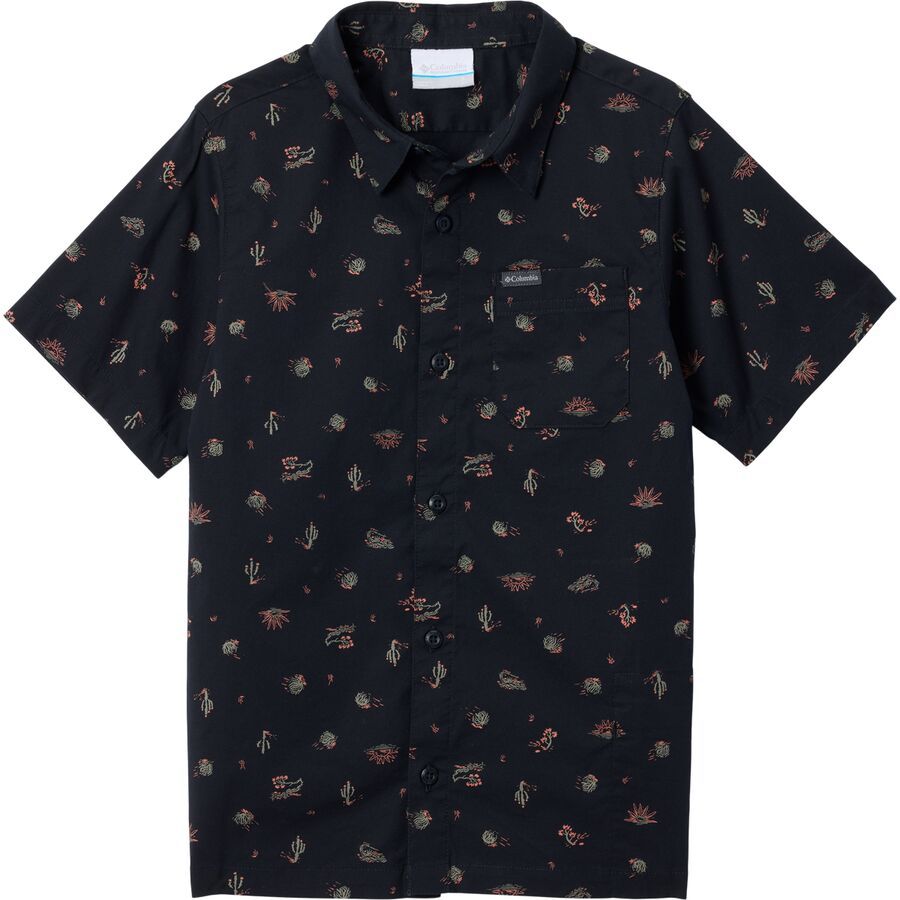 Columbia Rapid Rivers Printed Short-Sleeve Shirt - Boys' Black Deserted