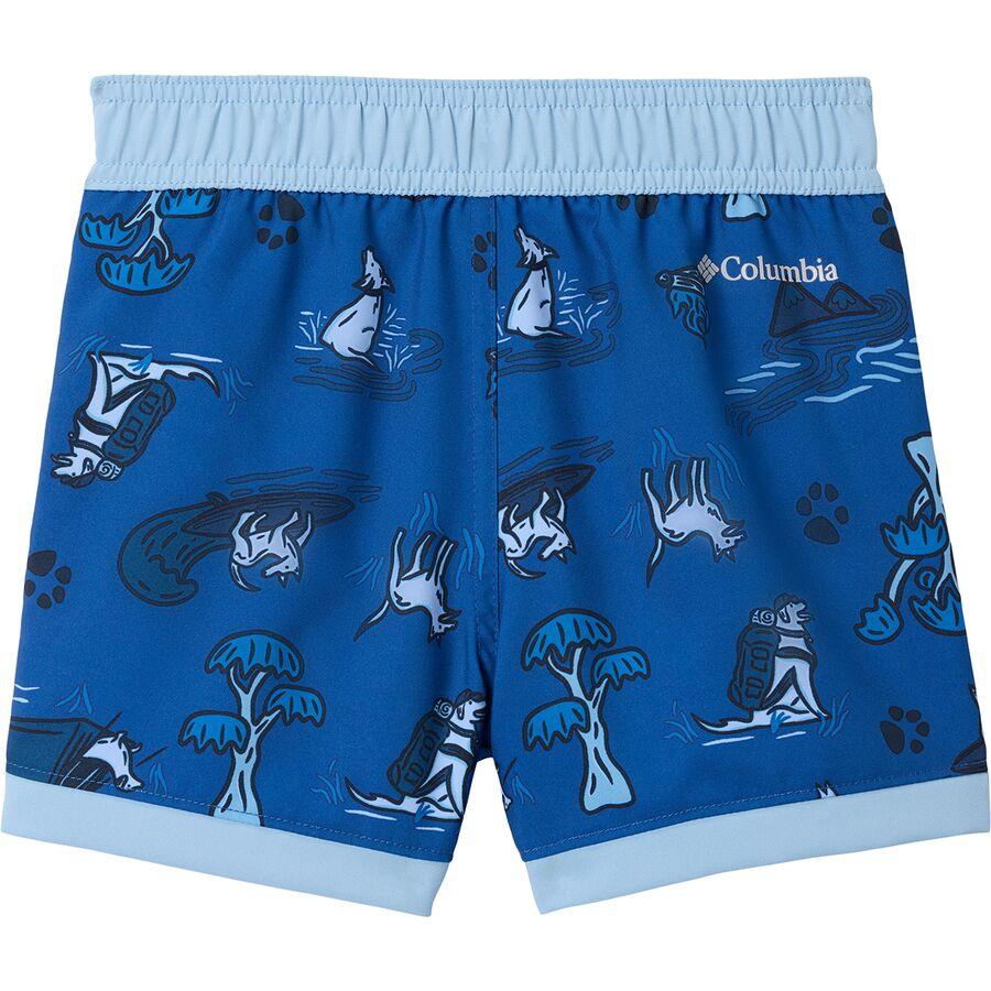 Columbia Sandy Shores Boardshort - Toddler Boys' Mountain Blue Trail Tails/Ripple Blue