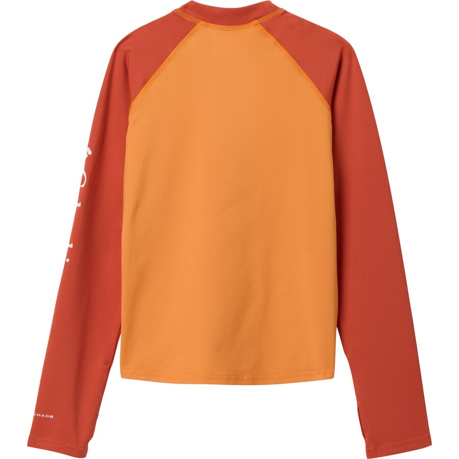 Columbia Sandy Shores Long-Sleeve Sunguard - Kids' Collegiate Navy/Mountain Red