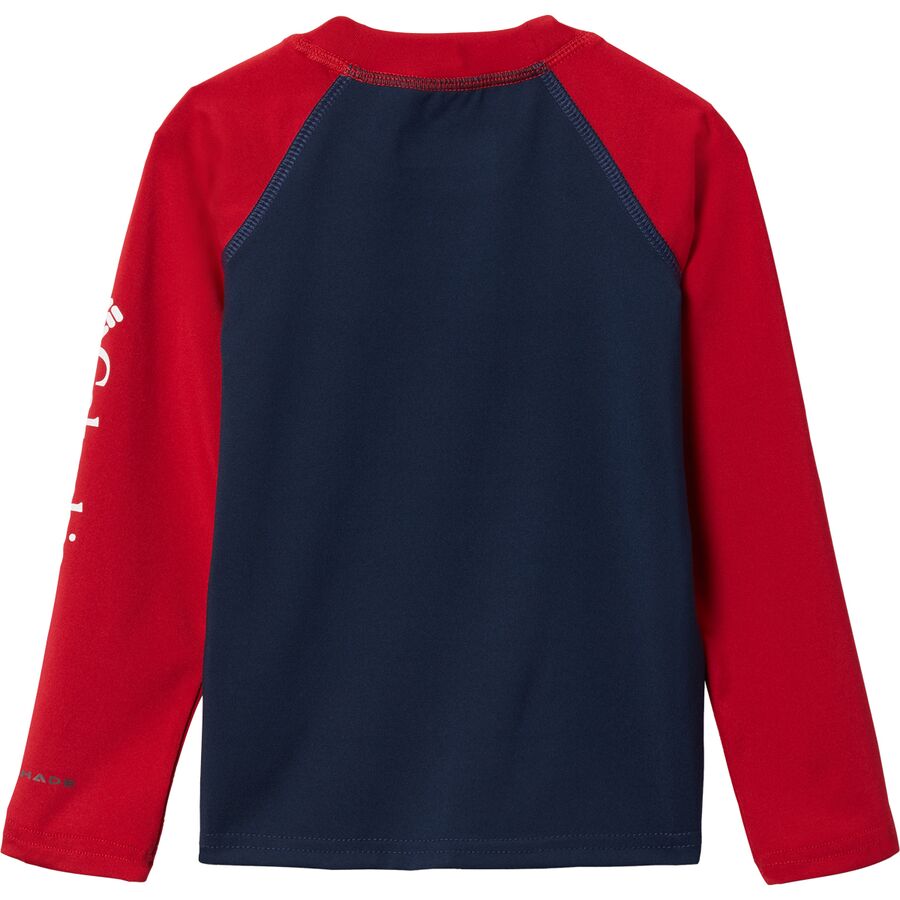 Columbia Sandy Shores Long-Sleeve Sunguard - Toddlers' Collegiate Navy/Mountain Red