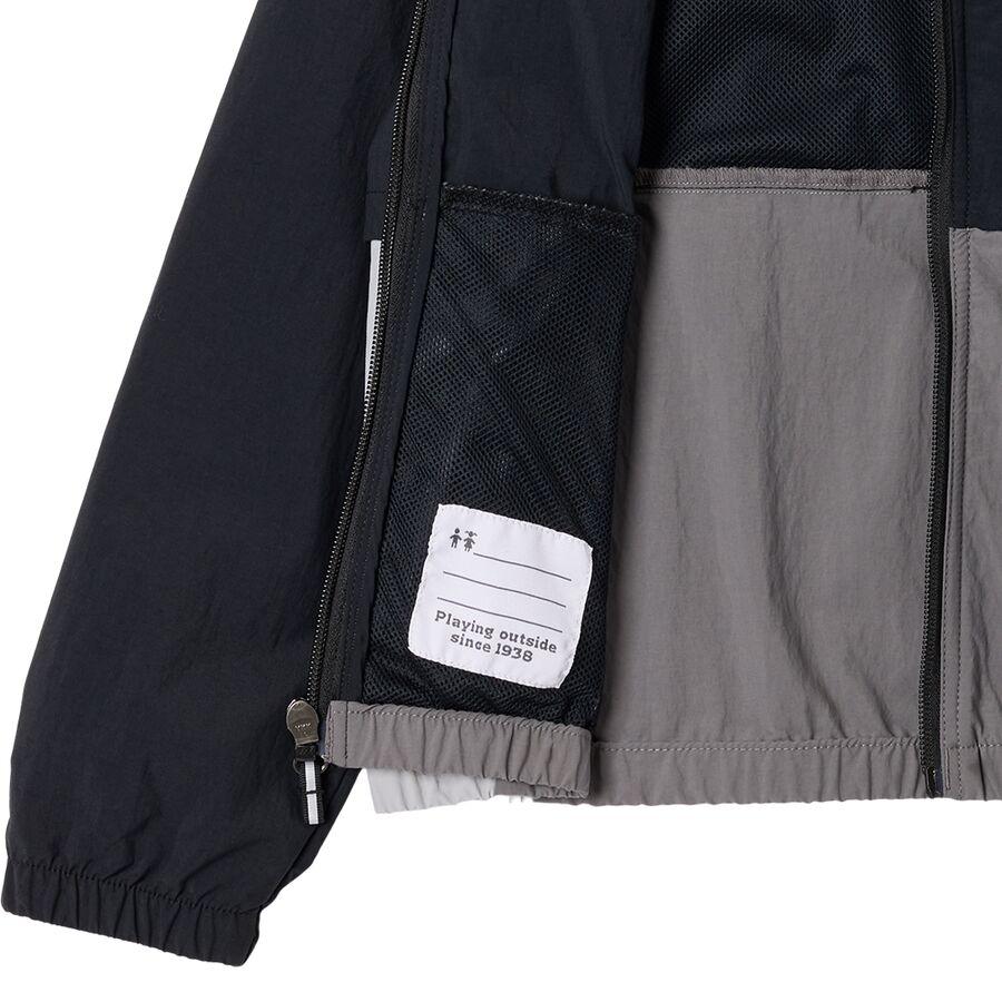 Columbia Tabor Trail Windbreaker - Girls' Black/Columbia Grey/City Grey