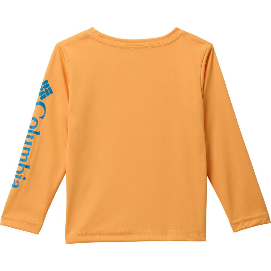 Columbia Terminal Tackle Long-Sleeve Shirt - Toddler Boys' Summer Orange/Blue Echo Logo