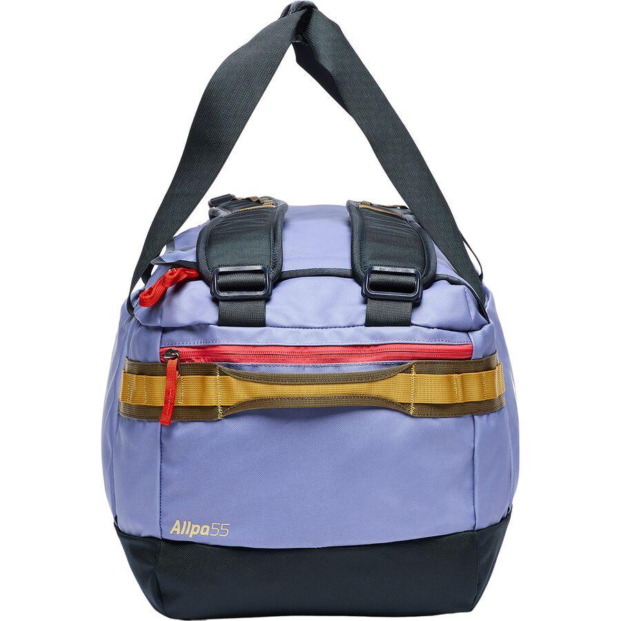Cotopaxi Allpa Getaway 55L Duffel Bag Blue Smoke And Carbon
