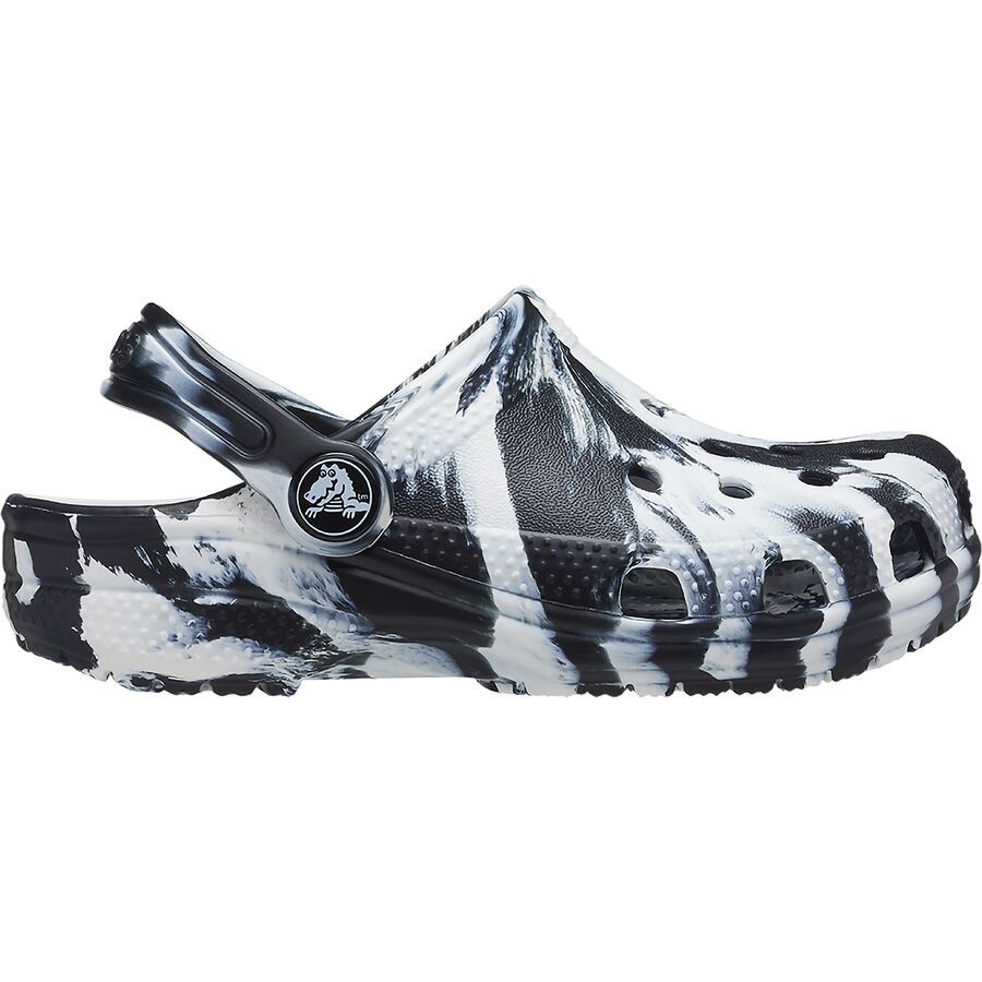 Crocs Classic Marbled Clog - Toddlers' Black/White