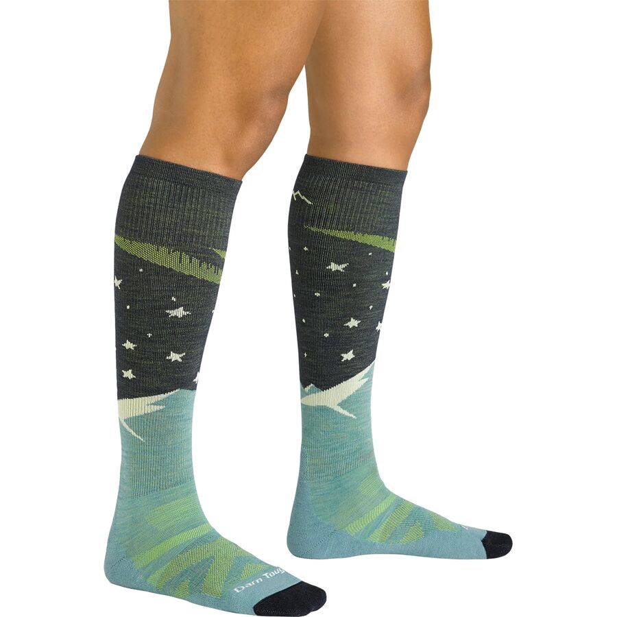 Darn Tough Aurora OTC Lightweight Cushion Sock - Women's Aqua