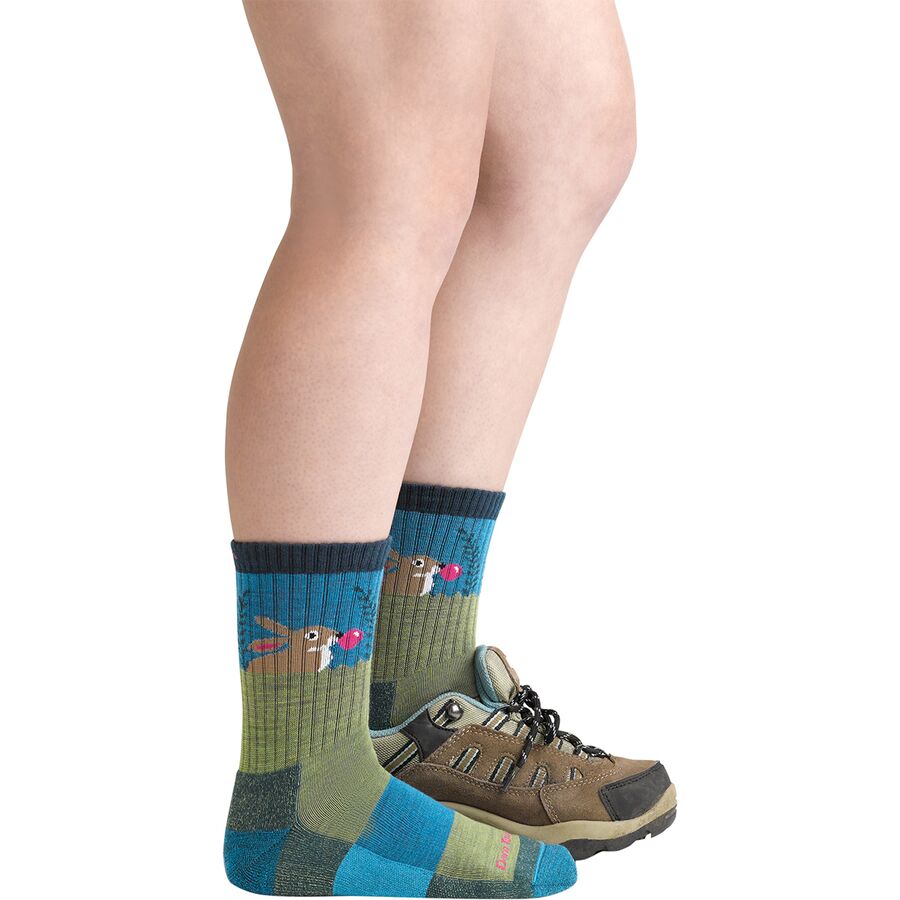 Darn Tough Bubble Bunny Jr. Micro Crew Lightweight Cushion Sock - Kids' Willow